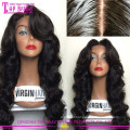 Preço Barato Por Atacado Peruvian Remy Cabelo Glueless Base De Seda Peruca Cheia Do Laço Para As Mulheres Negras